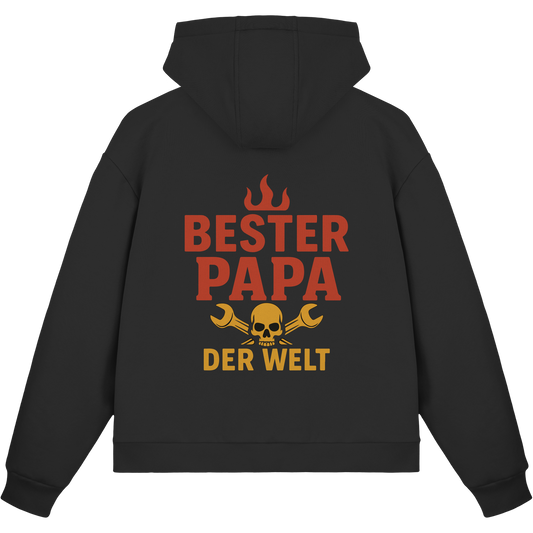 Bester Papa der Welt - Heimwerker Geschenk für Vatertag und Geburtstag - Fluffy Boxcut Zipper