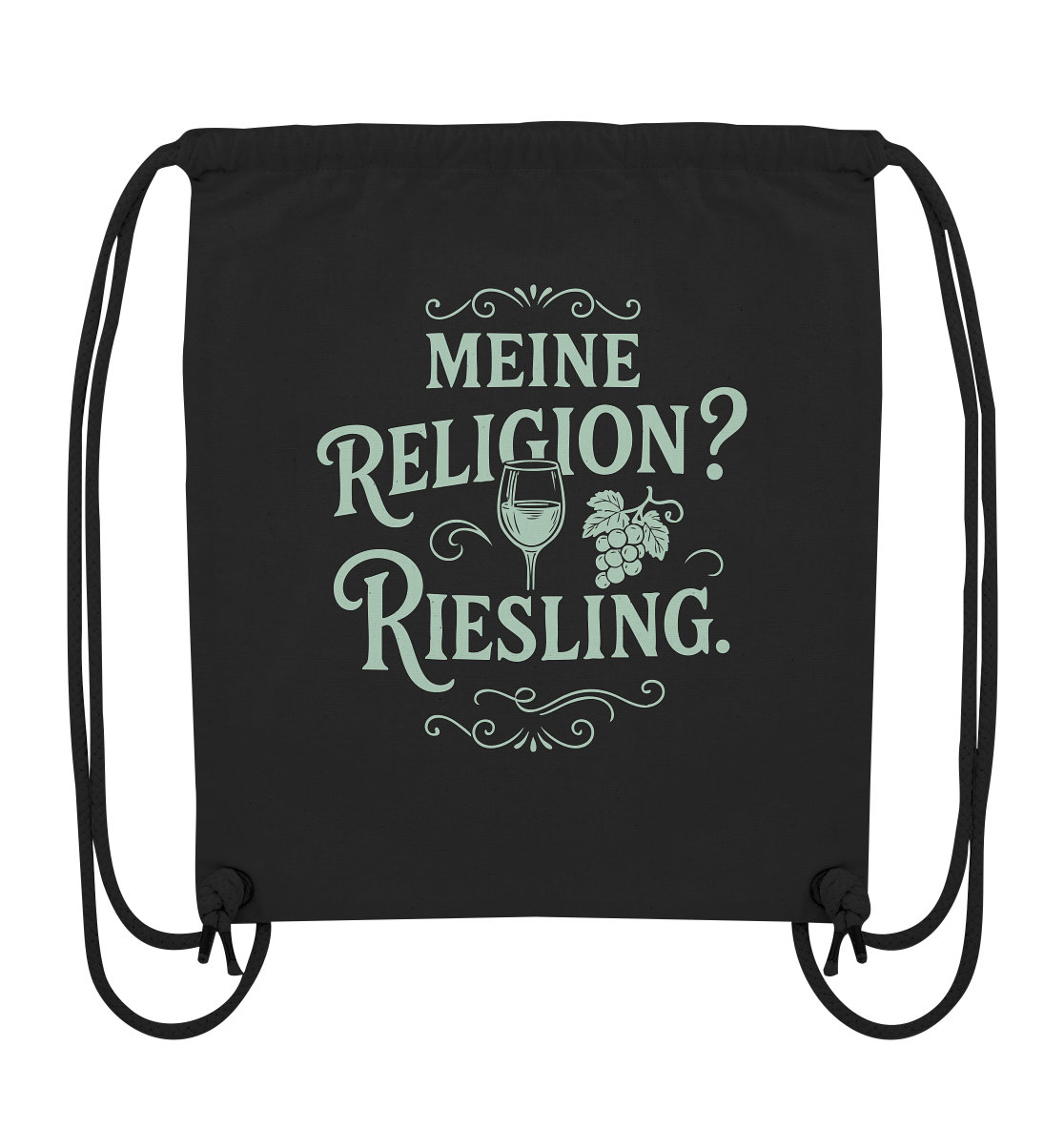 Meine Religion? Riesling. – Wein Spruch für Weißwein-Fans - Organic Gym-Bag