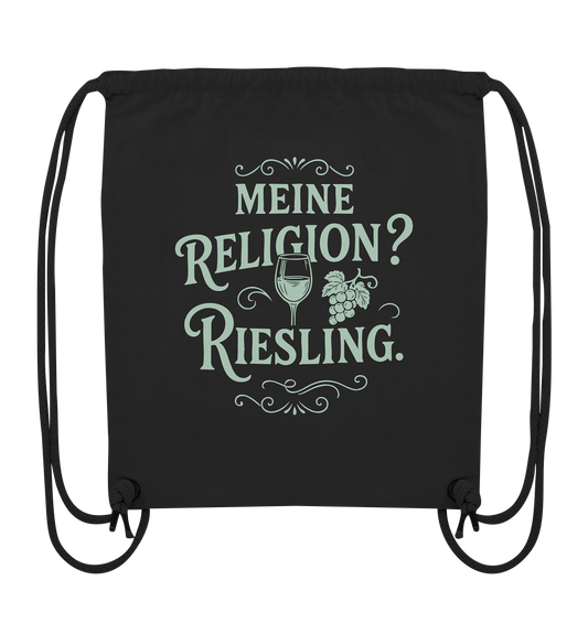 Meine Religion? Riesling. – Wein Spruch für Weißwein-Fans - Organic Gym-Bag