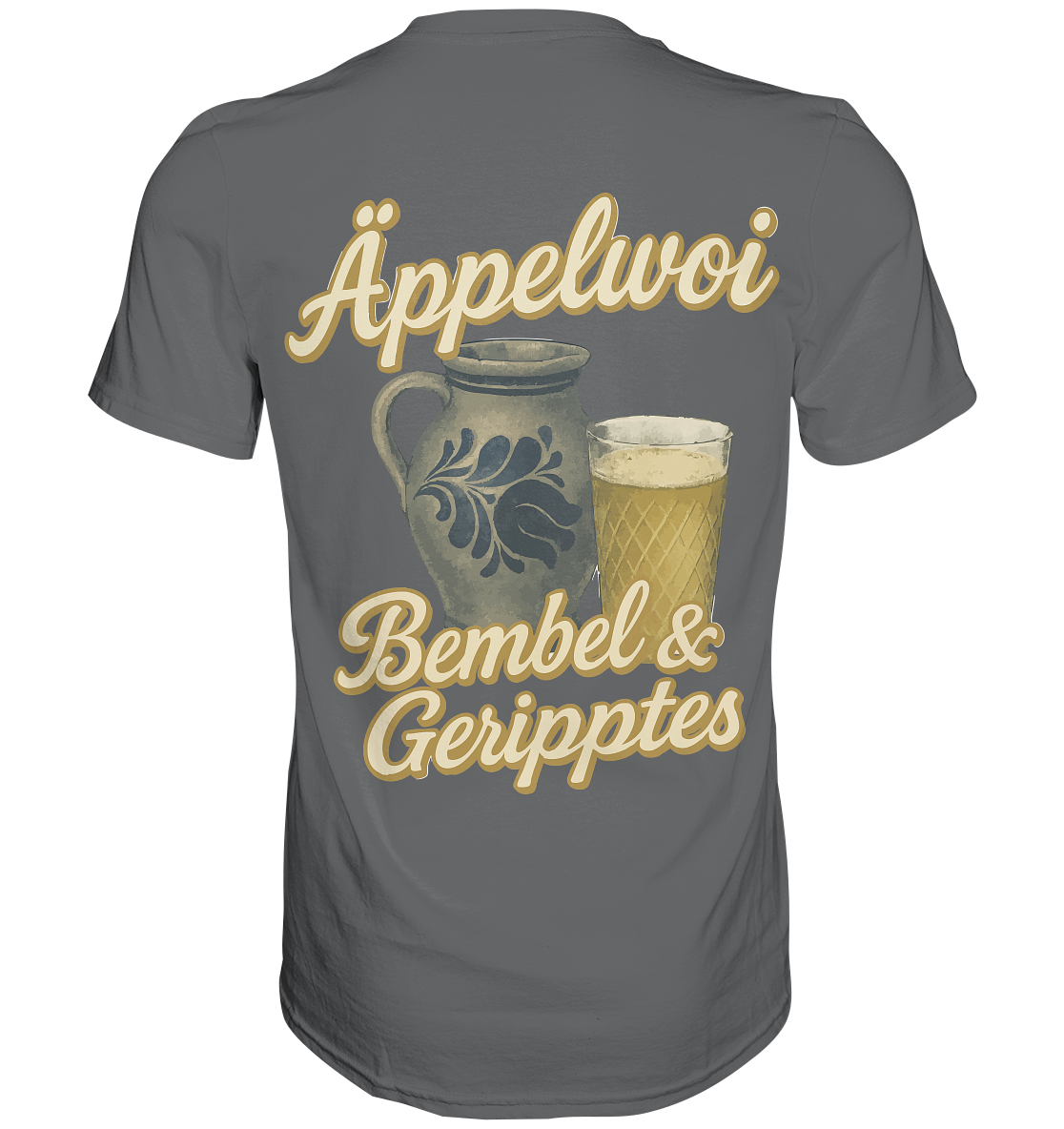 Äppelwoi - Bembel & Geripptes | Typisch Frankfurt - Premium Classic T-Shirt
