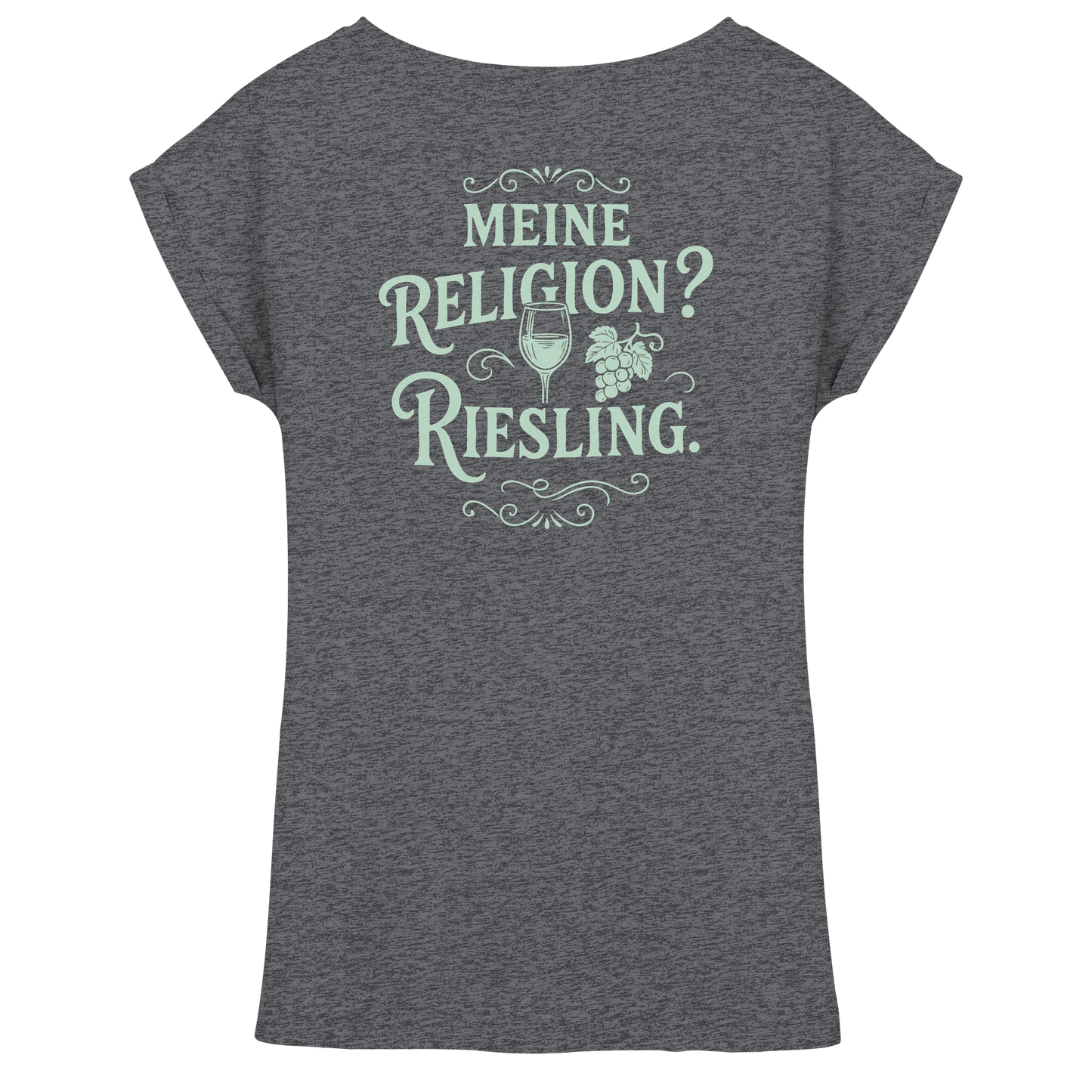 Meine Religion? Riesling. – Wein Spruch für Weißwein-Fans - Womens Extended Shoulder T-Shirt