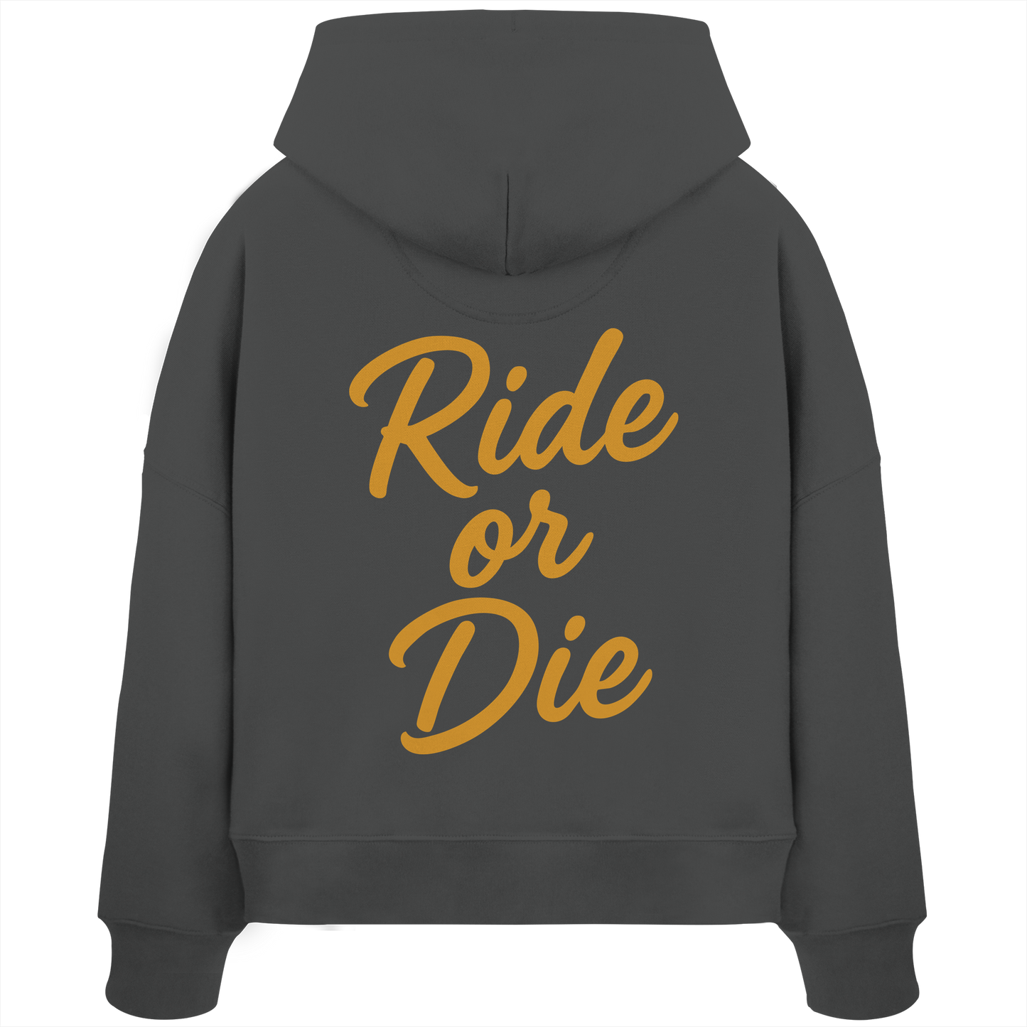 Ride or Die - Biker Statement - Womens Organic Boxcut Hoodie