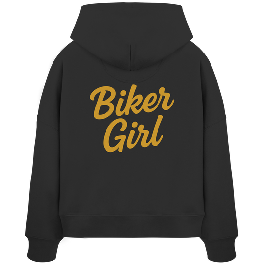 Biker Girl - Biker Statement - Womens Organic Boxcut Hoodie