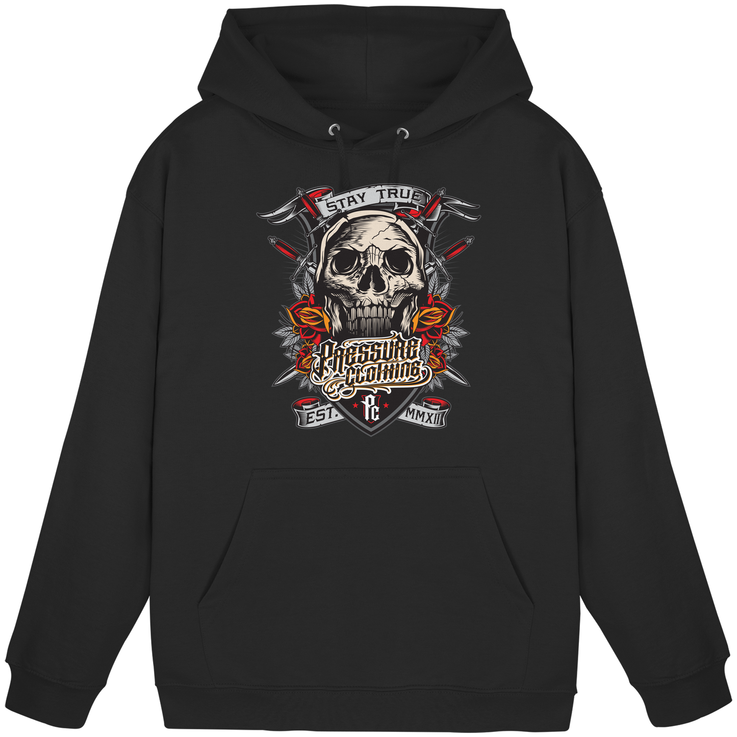 Stay True - Skull - Pressure Cloth - Basic Unisex Hoodie