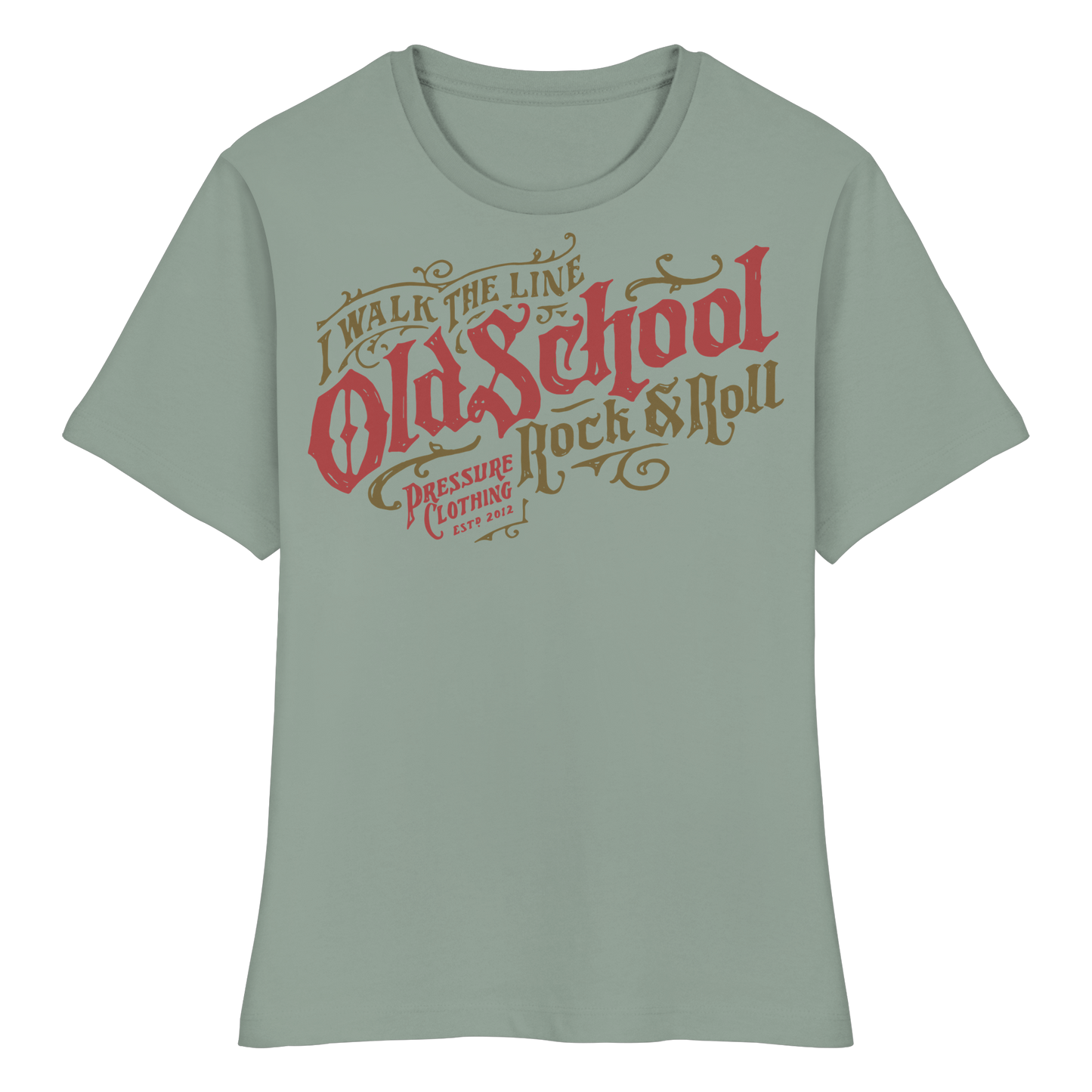 Oldschool Rock & Roll - Pressure Cloth - Fitted Ladies Organic Shirt