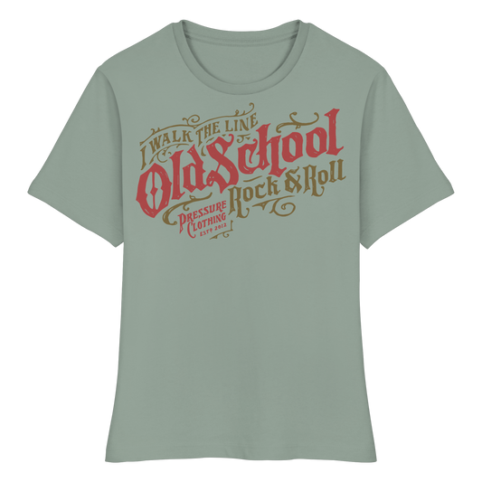 Oldschool Rock & Roll - Pressure Cloth - Fitted Ladies Organic Shirt