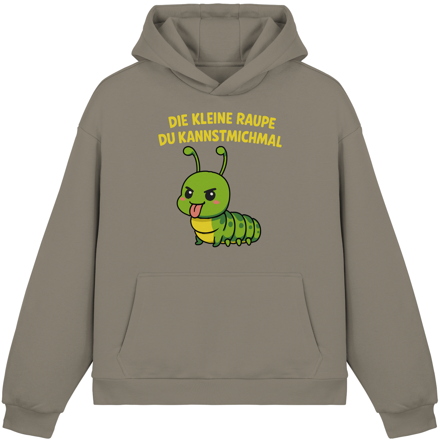 Freche Raupe mit Spruch | Lustiges Cartoon-Motiv mit Klartext-Garantie - Fluffy Boxcut Hoodie