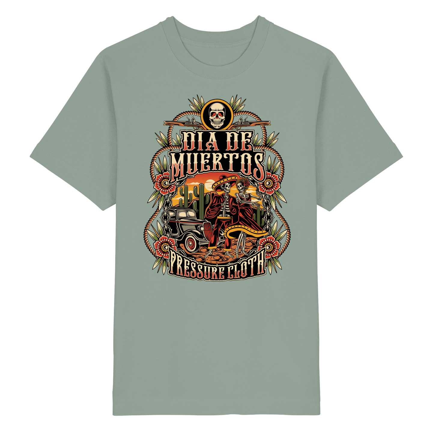 DIA DE MUERTOS - Pressure Cloth - Heavy Oversized Organic Shirt