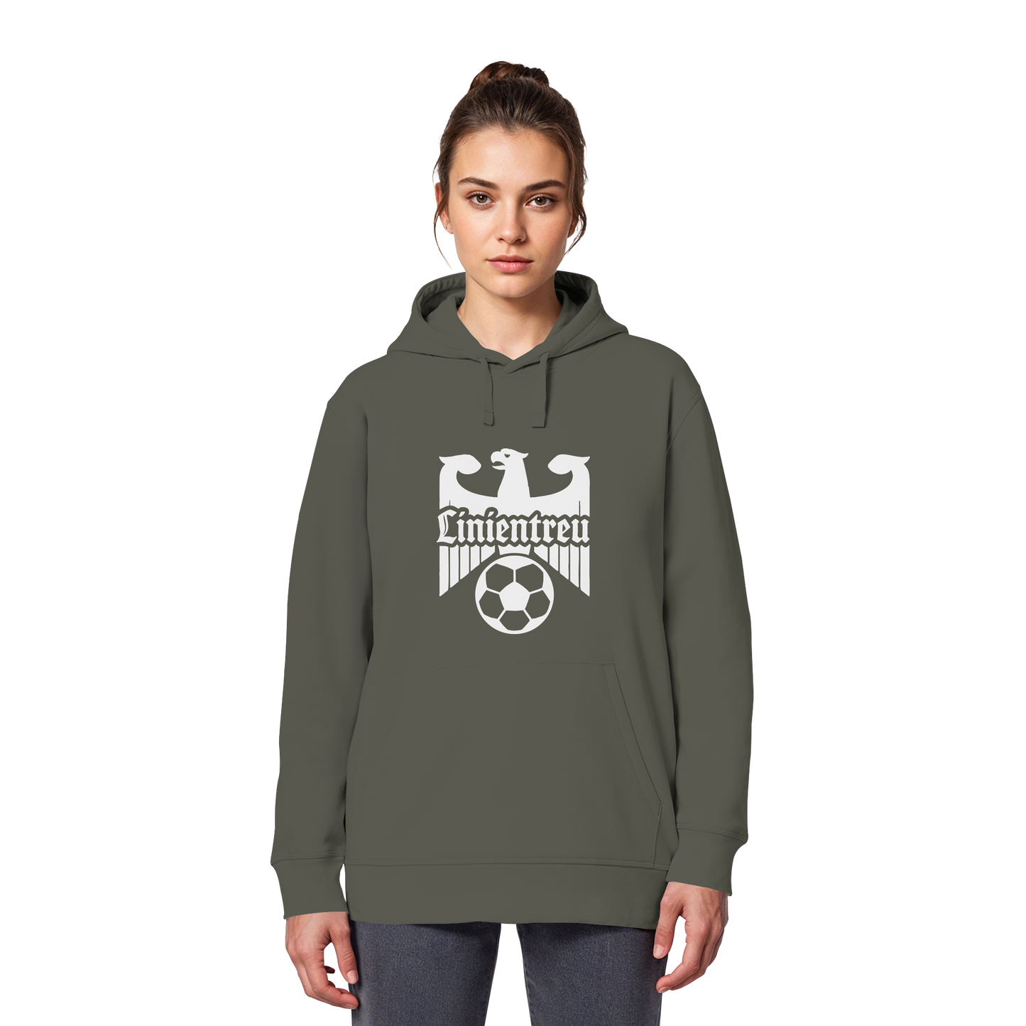 Linientreu Fussball - Dritte Halbzeit - Organic Basic Hoodie