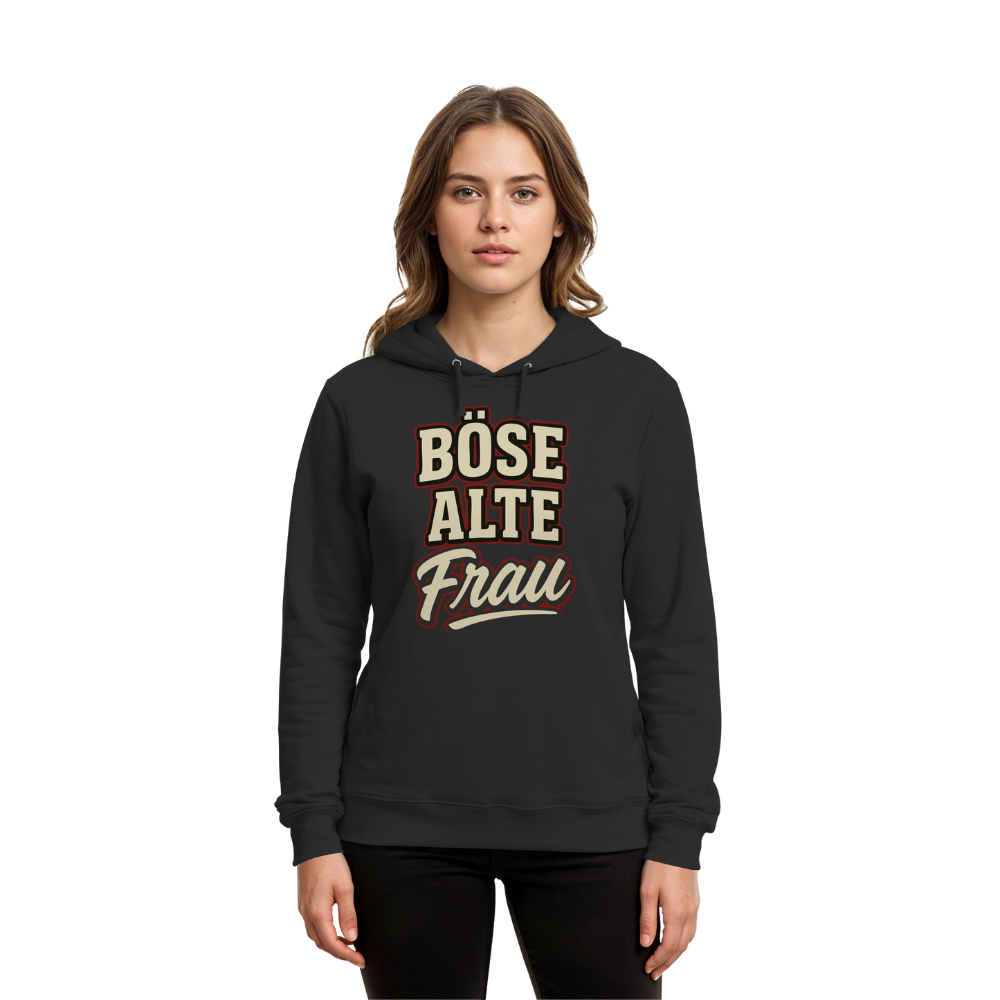 Böse alte Frau – Lustiger Spruch für Mamas & Omas mit Biss - Organic Hoodie B&C