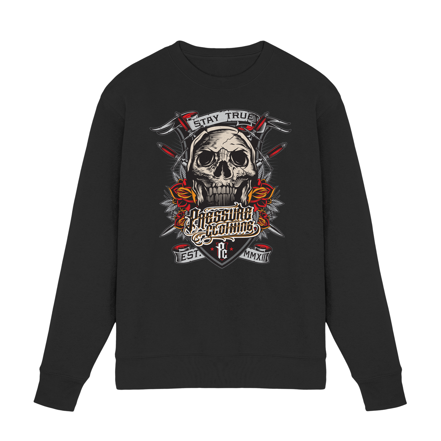 Stay True - Skull - Pressure Cloth - Premium Sweatshirt