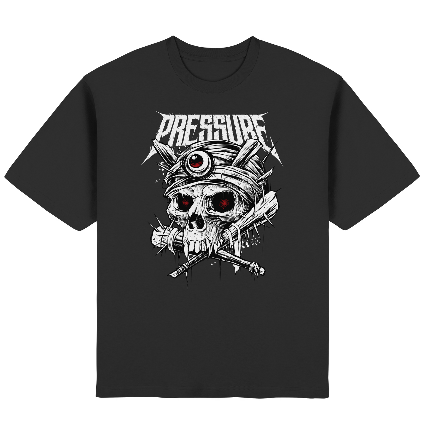Skullica - Vampire Skull - Pressure Magazine - Streetwear Oversized T-Shirt