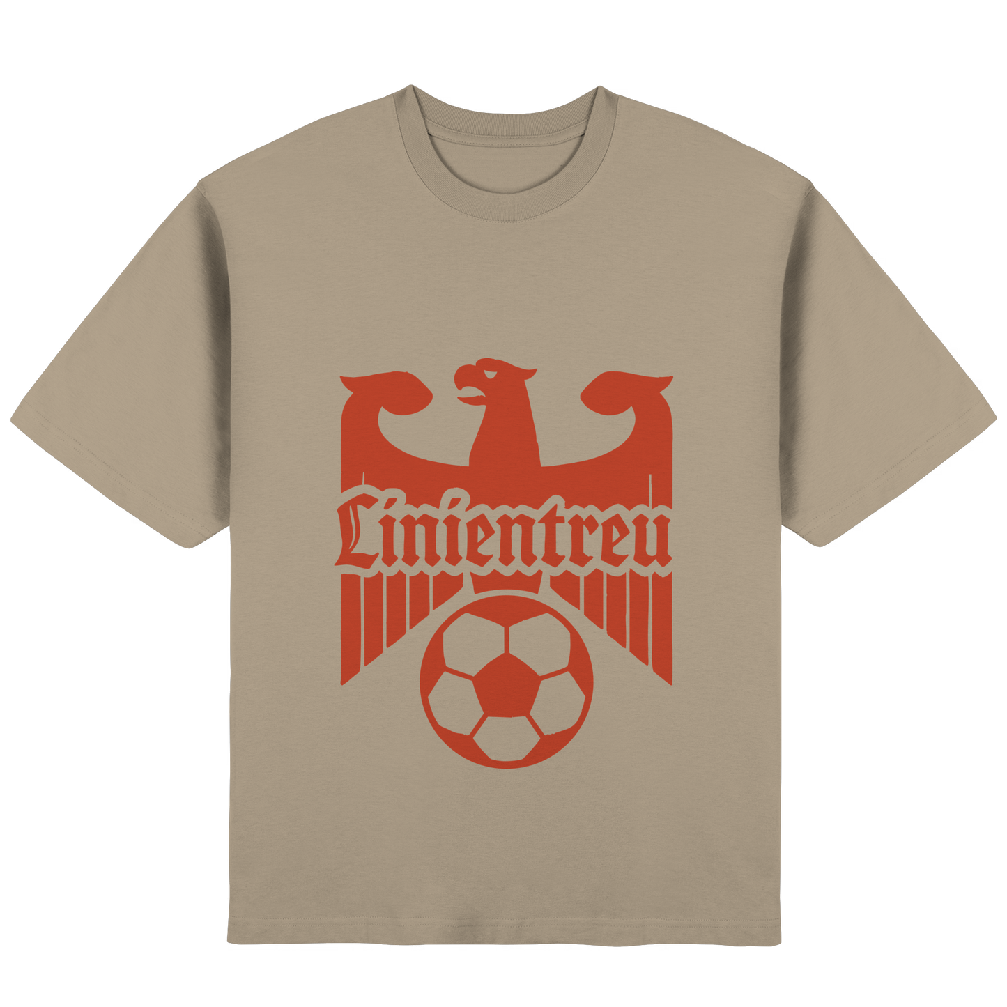Linientreu Fußball Adlerfront – Für echte Fans der 3. Halbzeit - Streetwear Oversized T-Shirt