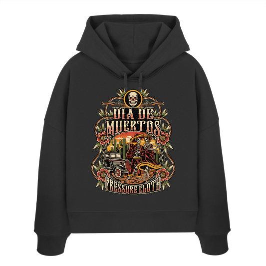 DIA DE MUERTOS - Pressure Cloth - Womens Organic Boxcut Hoodie