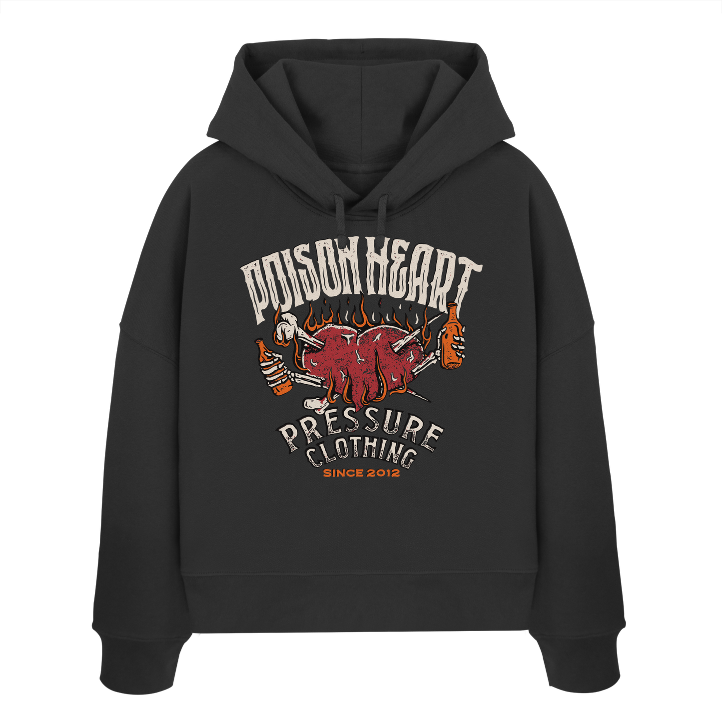 Poison Heart – Punk Rock - Womens Organic Boxcut Hoodie