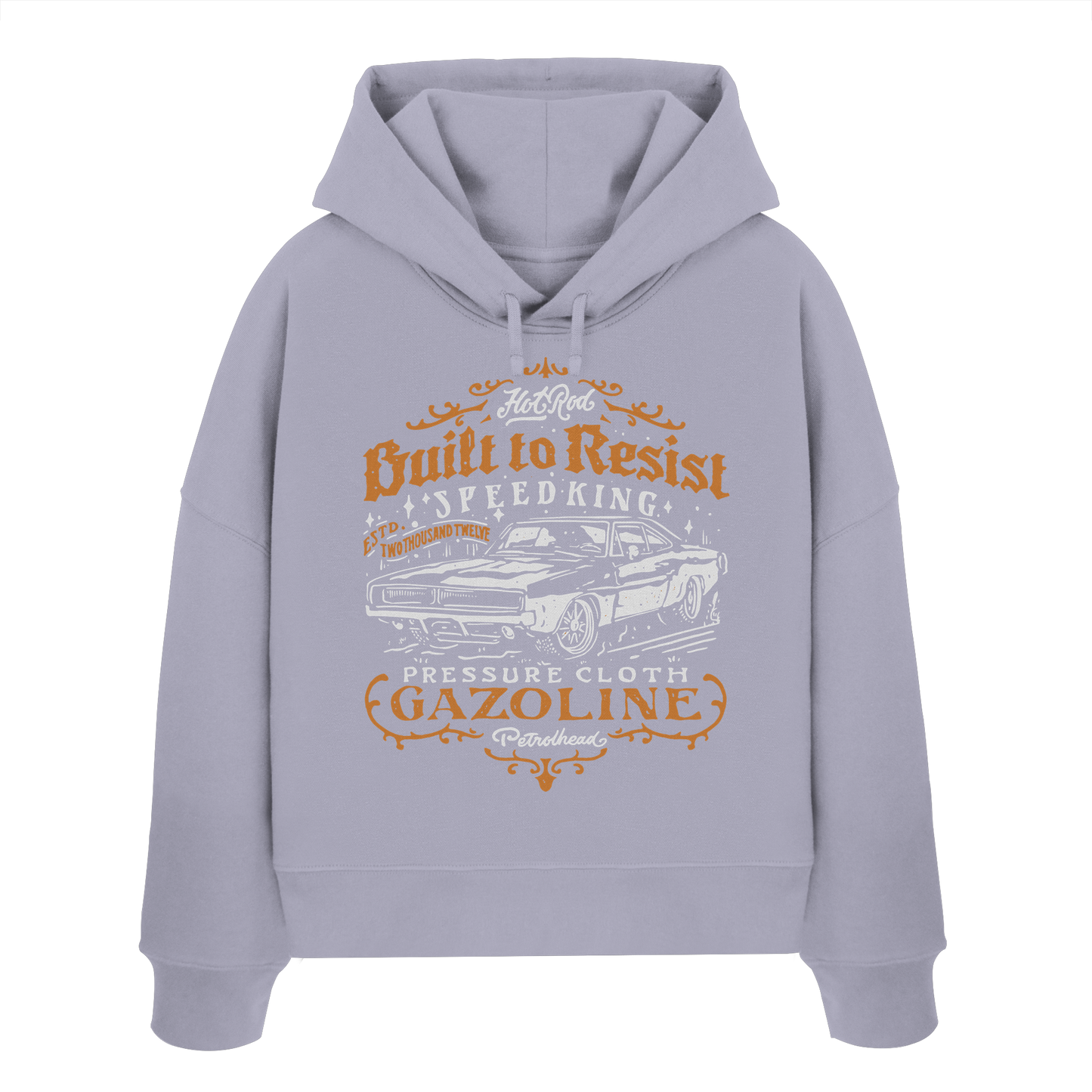 Hot Rod Speedking - Built to Resist - Pressure Cloth - Womens Organic Boxcut Hoodie