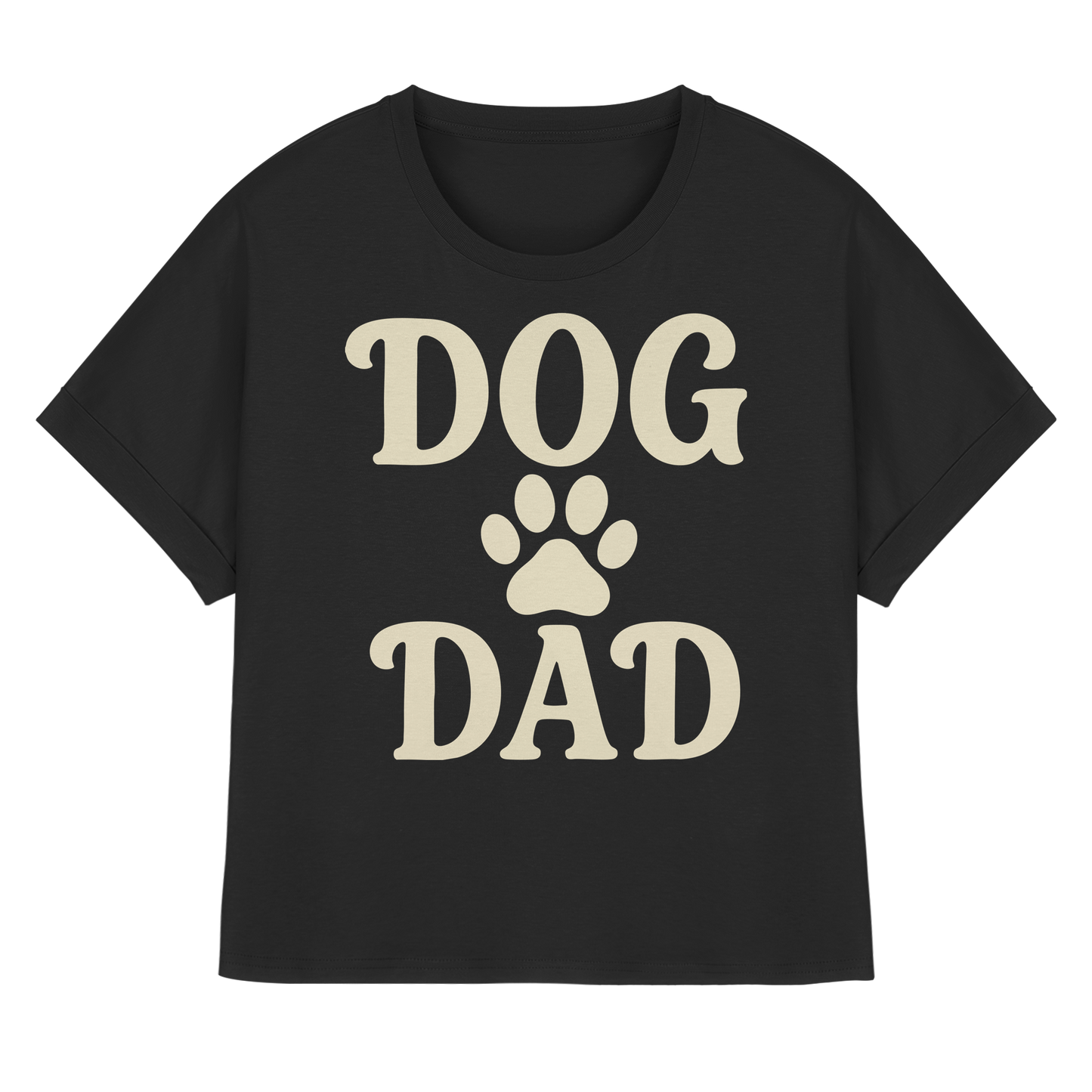 Dog Dad - Hundeliebhaber - Womens Organic Rolled Sleeves T-Shirt