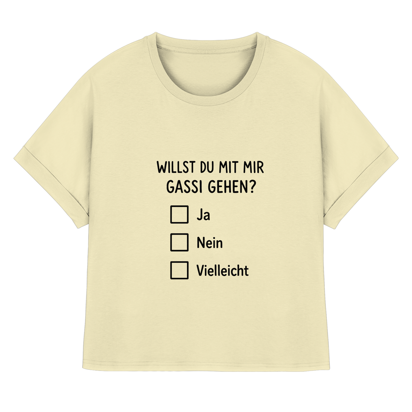 Willst du mit mir Gassi gehen? - Sprüche Shirt Hundemamas - Womens Organic Rolled Sleeves T-Shirt