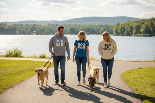 Dog Mom, Dog Dad &amp; alles dazwischen: Lustige T-Shirts & Hoodies für Hundebesitzer