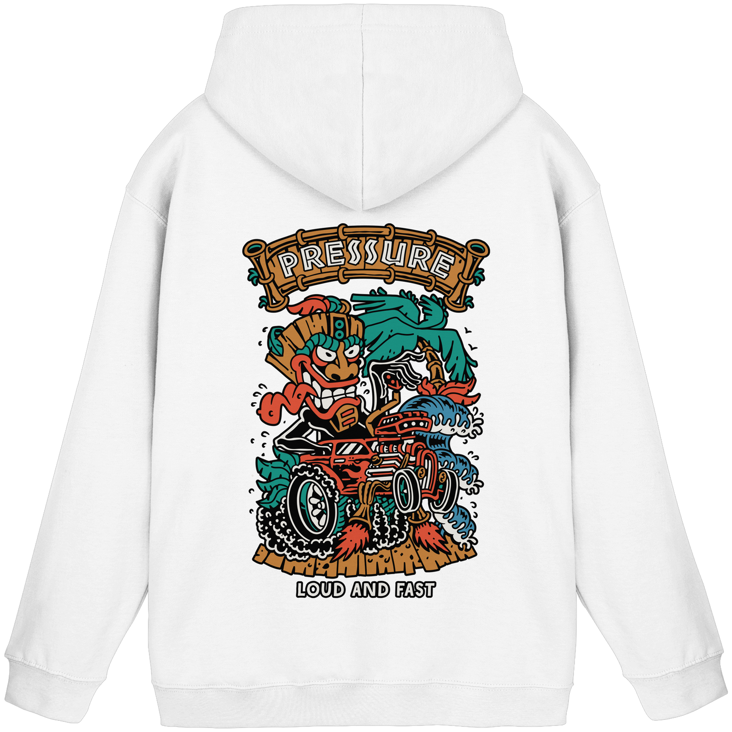 Loud and Fast. - Tiki Style - Pressure Cloth - Basic Unisex Hoodie
