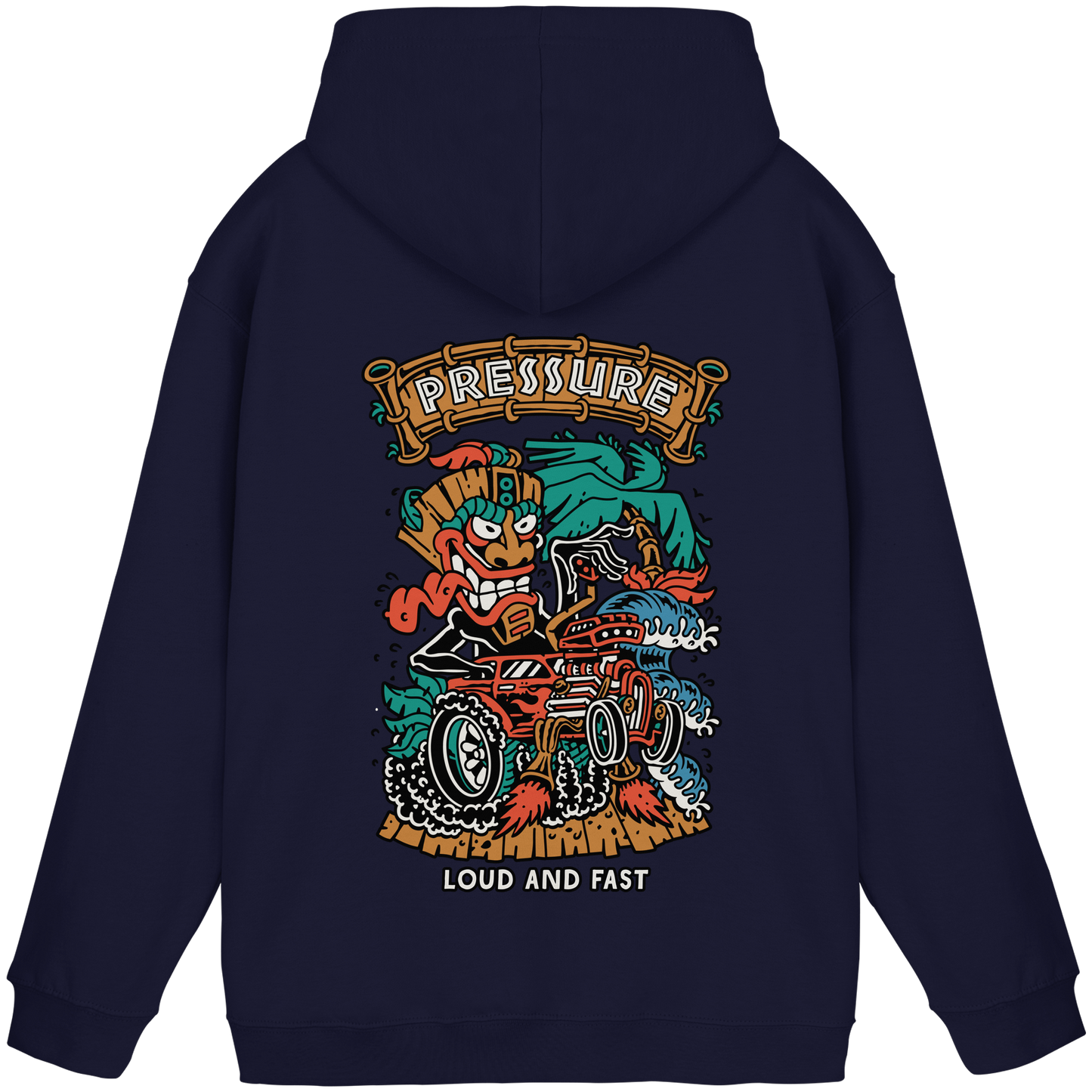 Loud and Fast. - Tiki Style - Pressure Cloth - Basic Unisex Hoodie