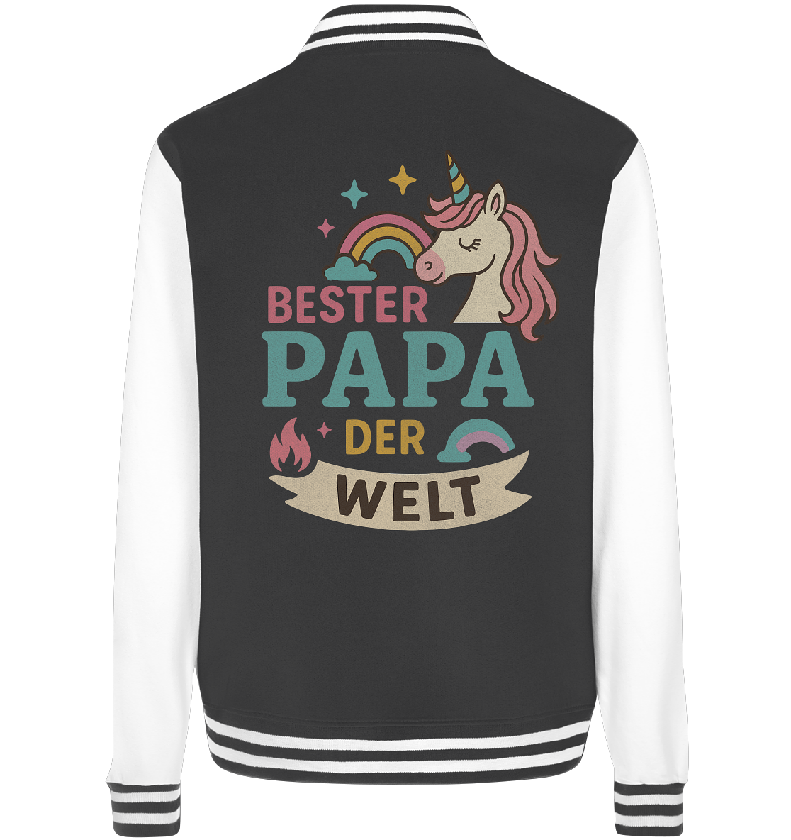 Bester Papa der Welt - für Papas mit Einhorn Magie - College Jacket