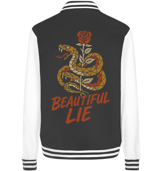 Beautiful Lie – Schlange & Rose | Tattoo-Style Design - College Jacket