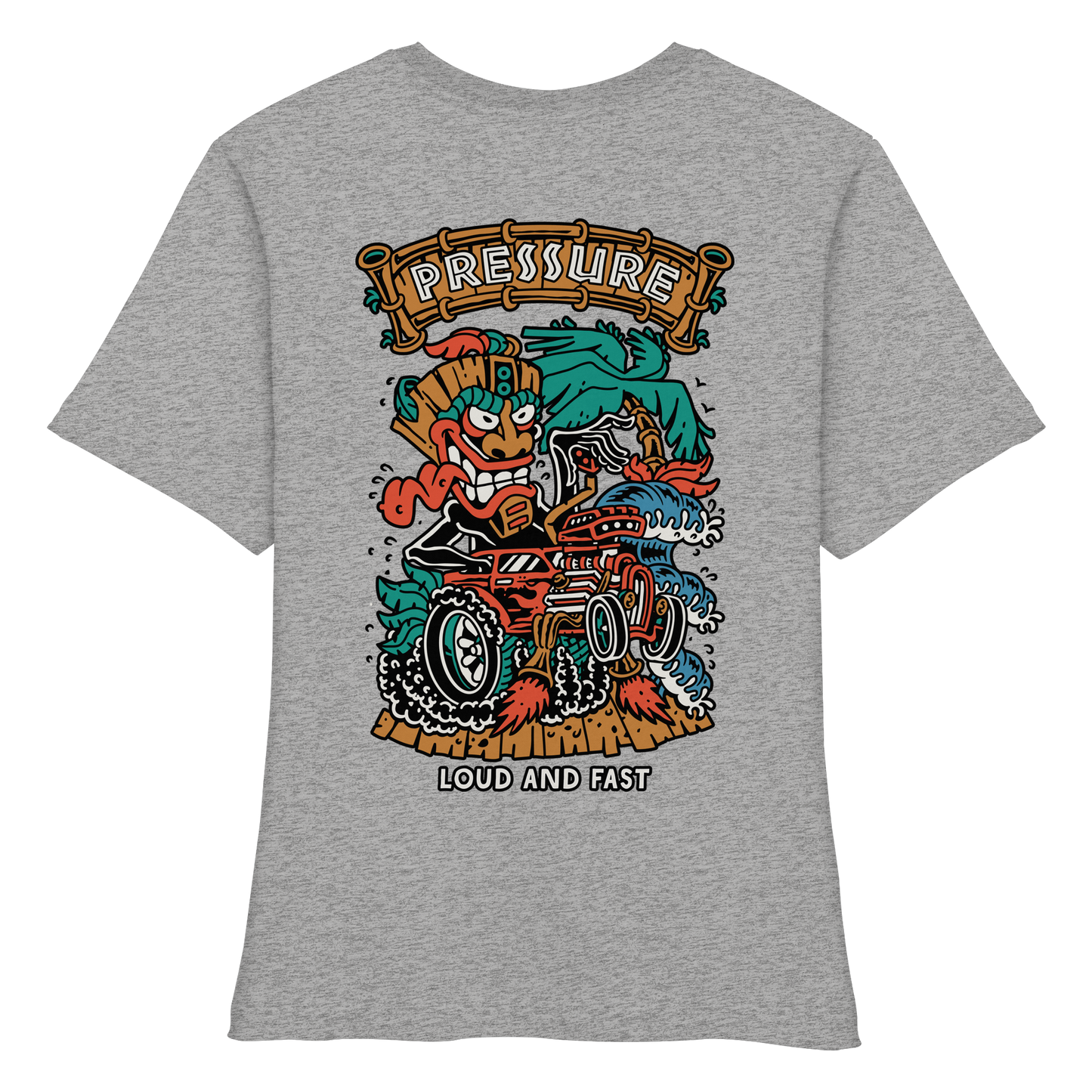 Loud and Fast. - Tiki Style - Pressure Cloth - Fitted Ladies Organic Shirt