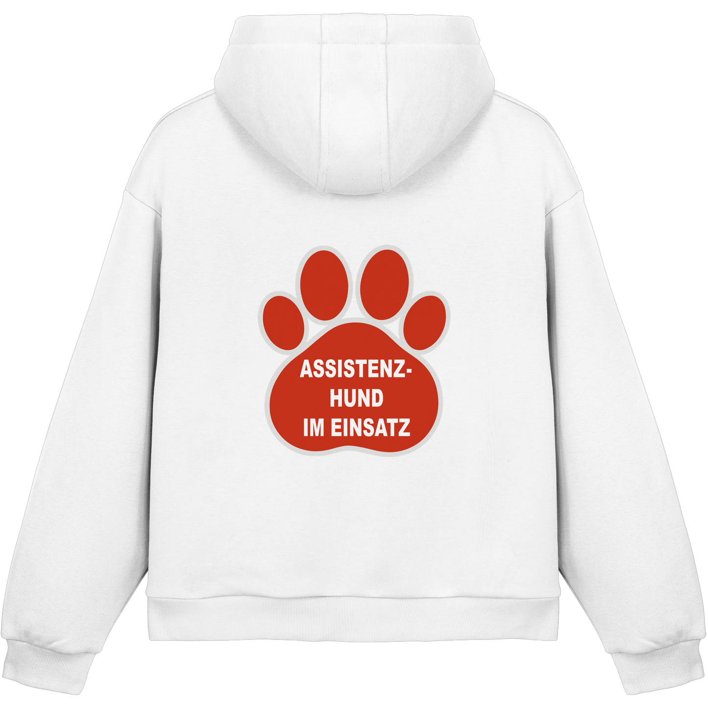 Assistenzhund im Einsatz – Klare Botschaft. Mehr Sicherheit. Mehr Respekt. - Fluffy Boxcut Hoodie