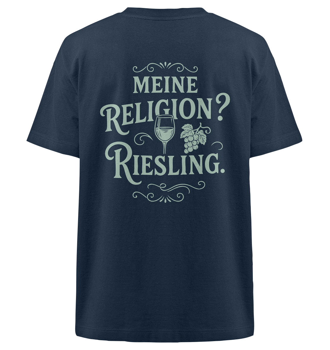 Meine Religion? Riesling. – Wein Spruch für Weißwein-Fans - Heavy Oversized Organic Shirt