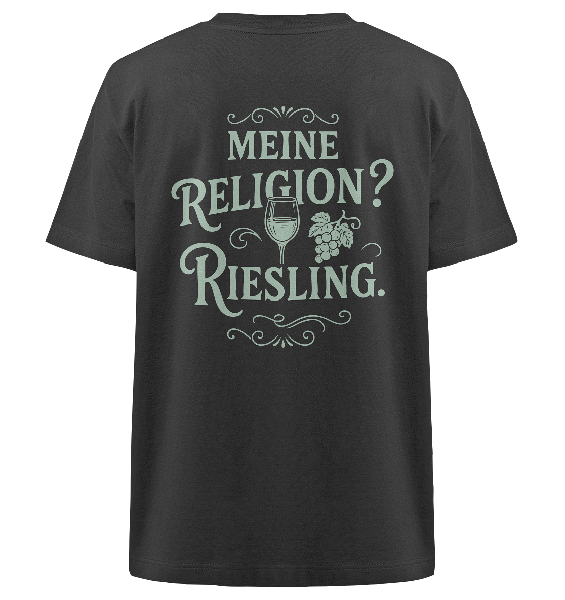 Meine Religion? Riesling. – Wein Spruch für Weißwein-Fans - Heavy Oversized Organic Shirt