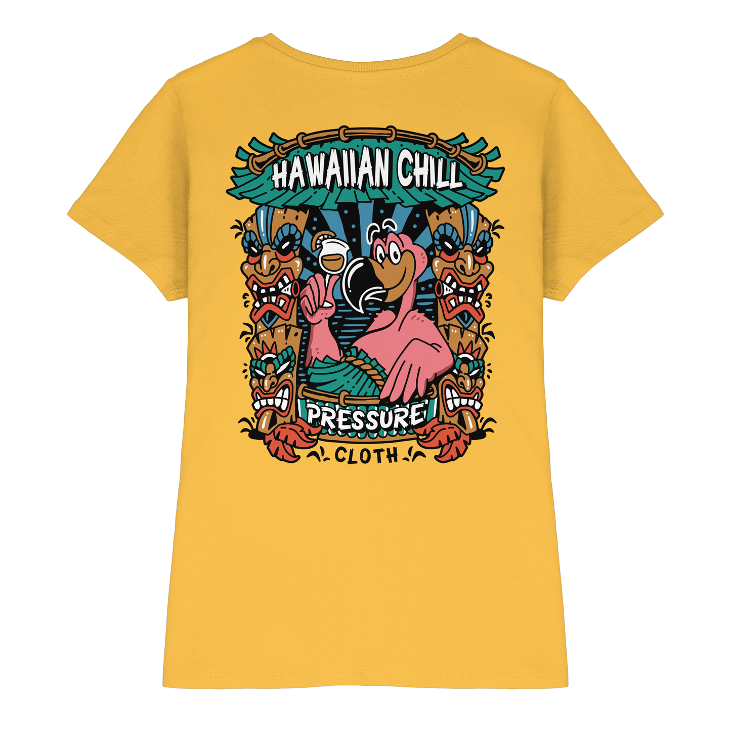 Hawaiian Chill - Tiki Style - Pressure Cloth - Ladies Premium Shirt