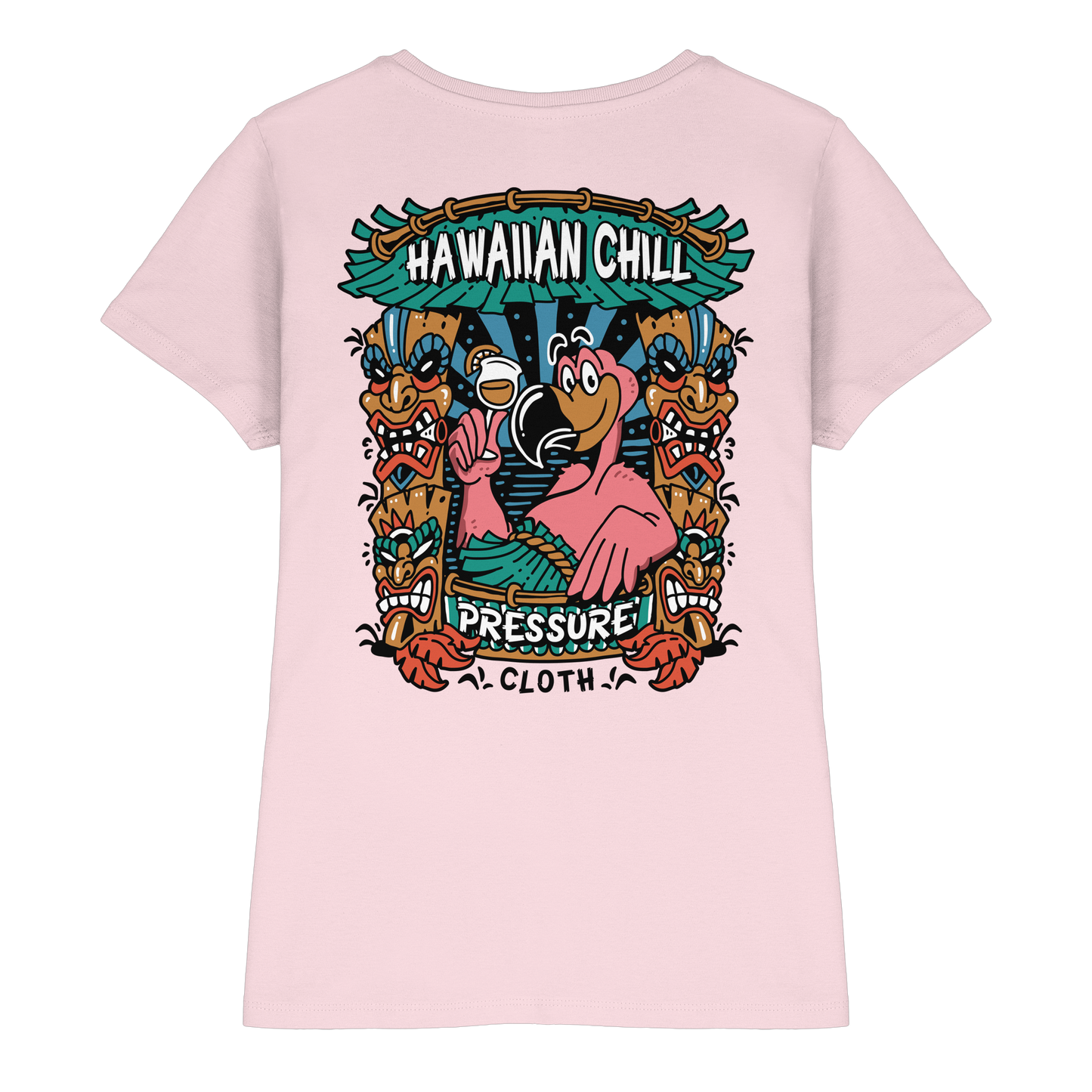 Hawaiian Chill - Tiki Style - Pressure Cloth - Ladies Premium Shirt