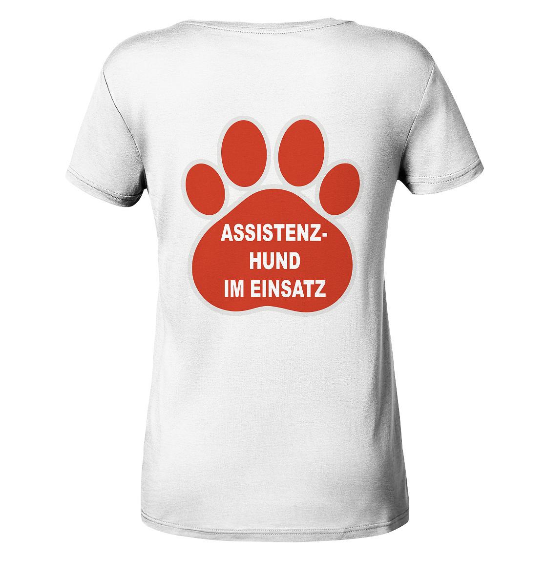 Assistenzhund im Einsatz – Klare Botschaft. Mehr Sicherheit. Mehr Respekt. - Ladies V-Neck Shirt