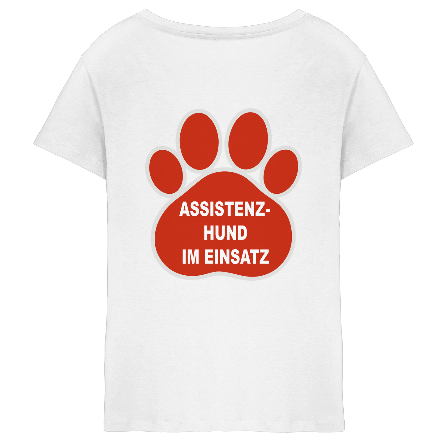 Assistenzhund im Einsatz – Klare Botschaft. Mehr Sicherheit. Mehr Respekt. - Ladies V-Neck Shirt