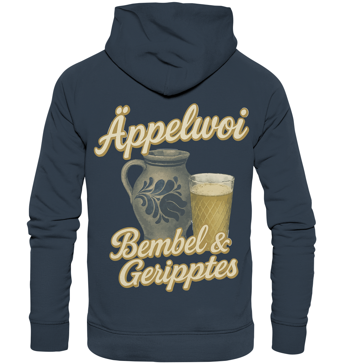 Äppelwoi - Bembel & Geripptes | Typisch Frankfurt - Organic Basic Hoodie