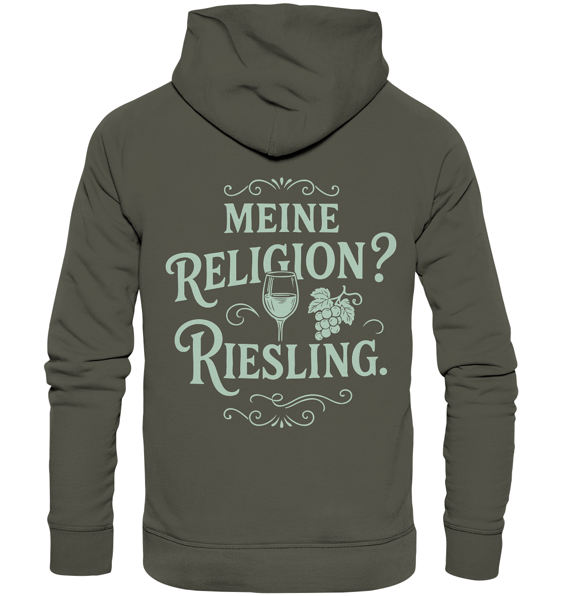 Meine Religion? Riesling. – Wein Spruch für Weißwein-Fans - Organic Basic Hoodie