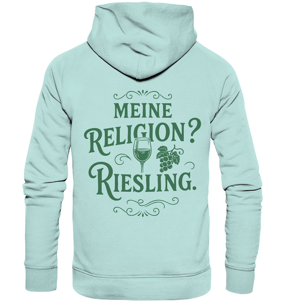 Meine Religion? Riesling. – Lustiger Wein Spruch für Weißwein-Fans - Organic Basic Hoodie