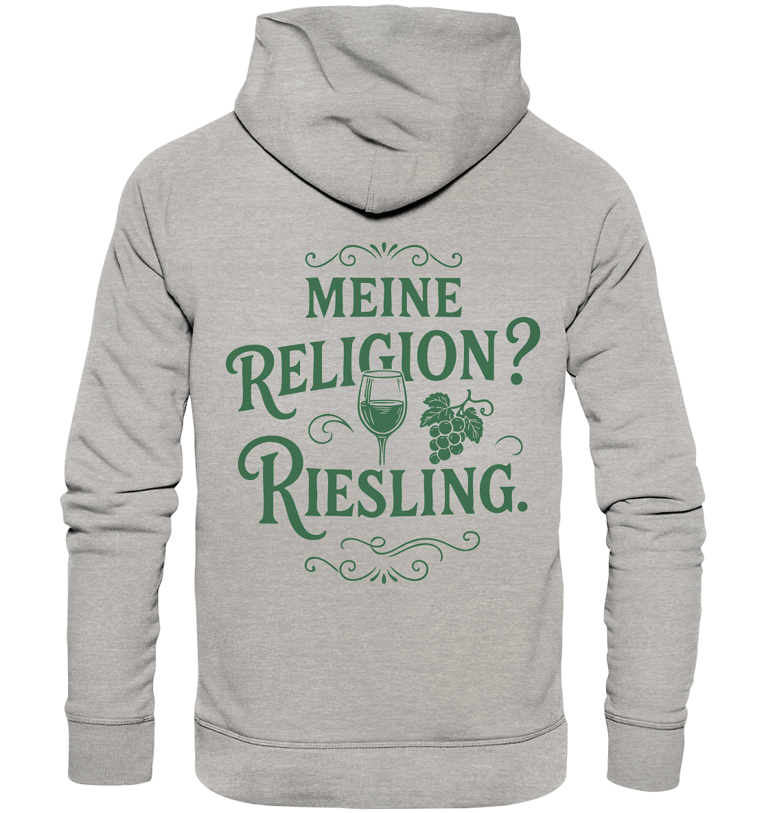 Meine Religion? Riesling. – Lustiger Wein Spruch für Weißwein-Fans - Organic Basic Hoodie