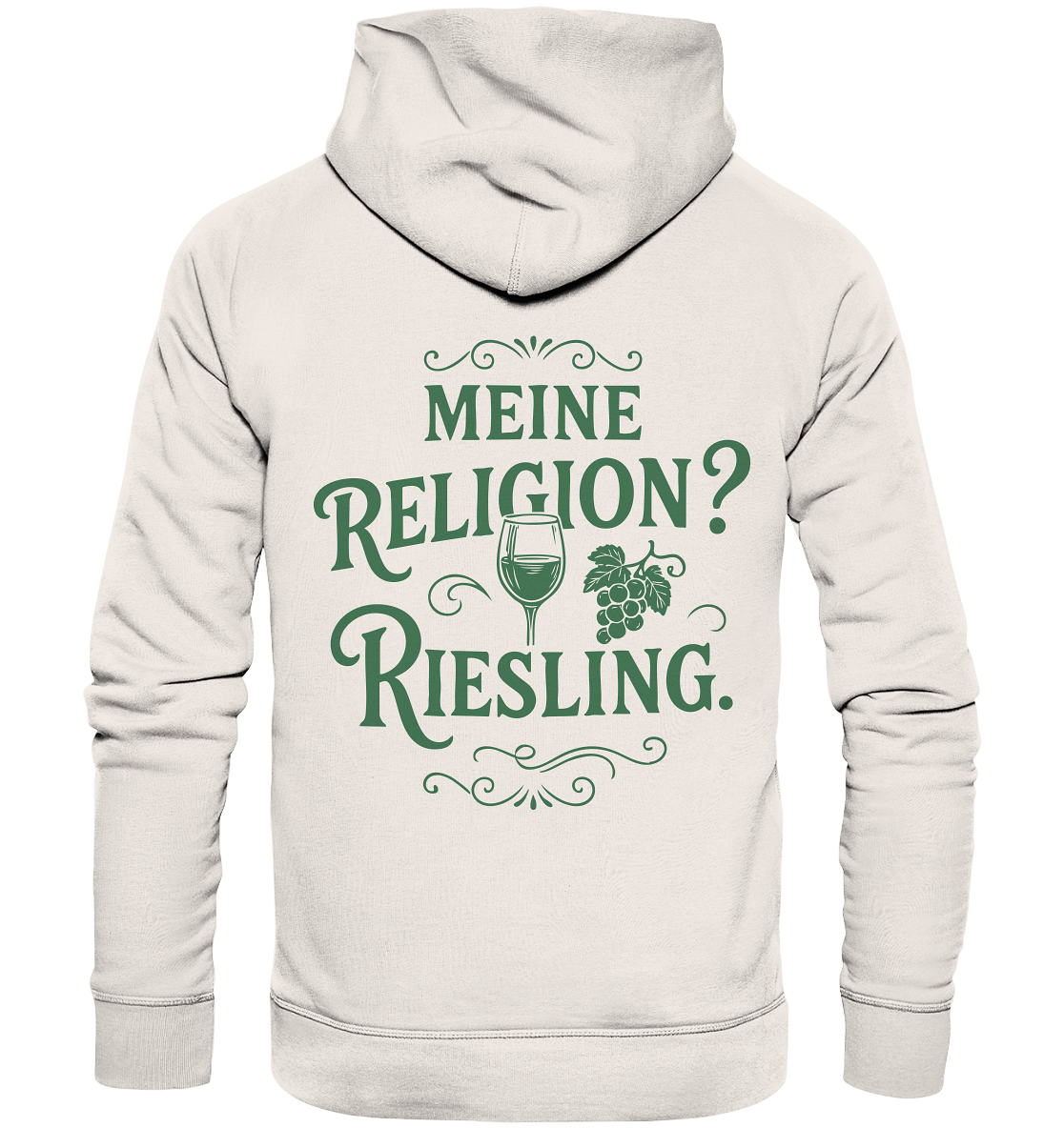 Meine Religion? Riesling. – Lustiger Wein Spruch für Weißwein-Fans - Organic Basic Hoodie