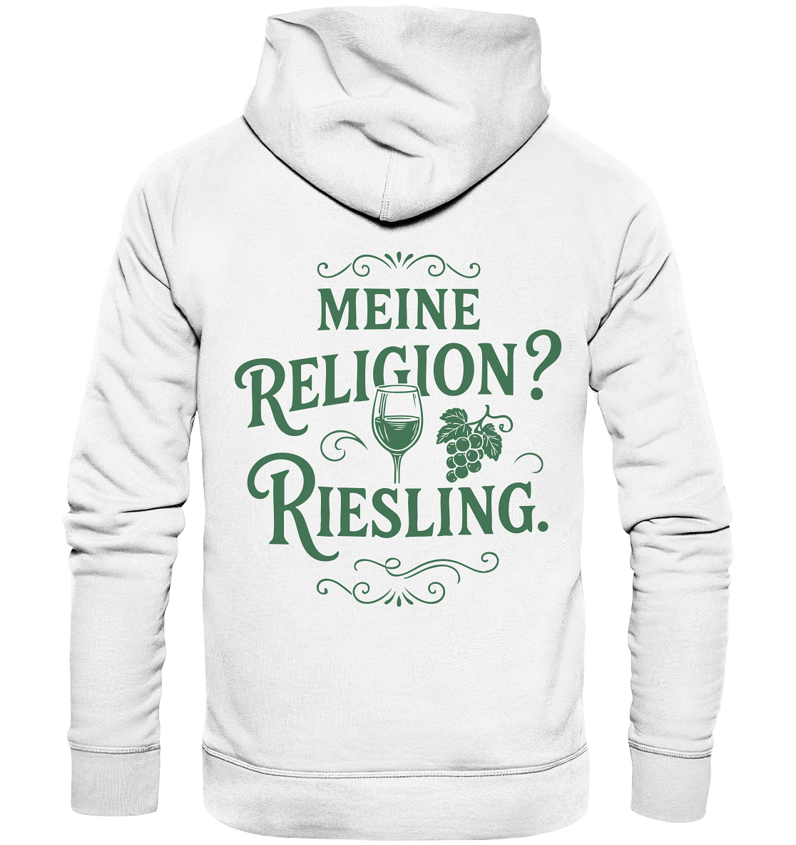 Meine Religion? Riesling. – Lustiger Wein Spruch für Weißwein-Fans - Organic Basic Hoodie