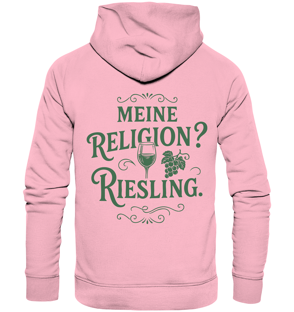 Meine Religion? Riesling. – Lustiger Wein Spruch für Weißwein-Fans - Organic Basic Hoodie