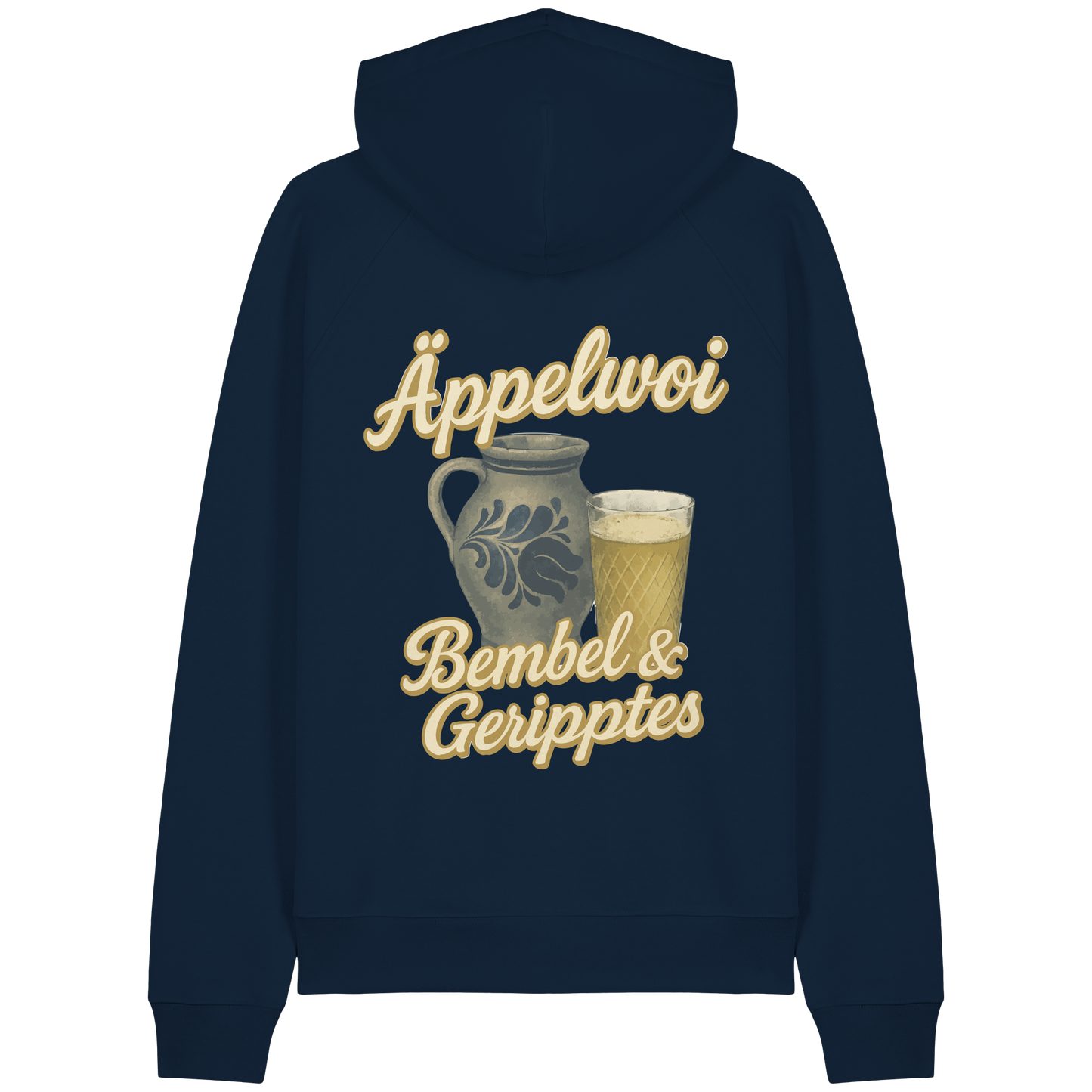 Äppelwoi - Bembel & Geripptes | Typisch Frankfurt - Organic Raglan Hoodie