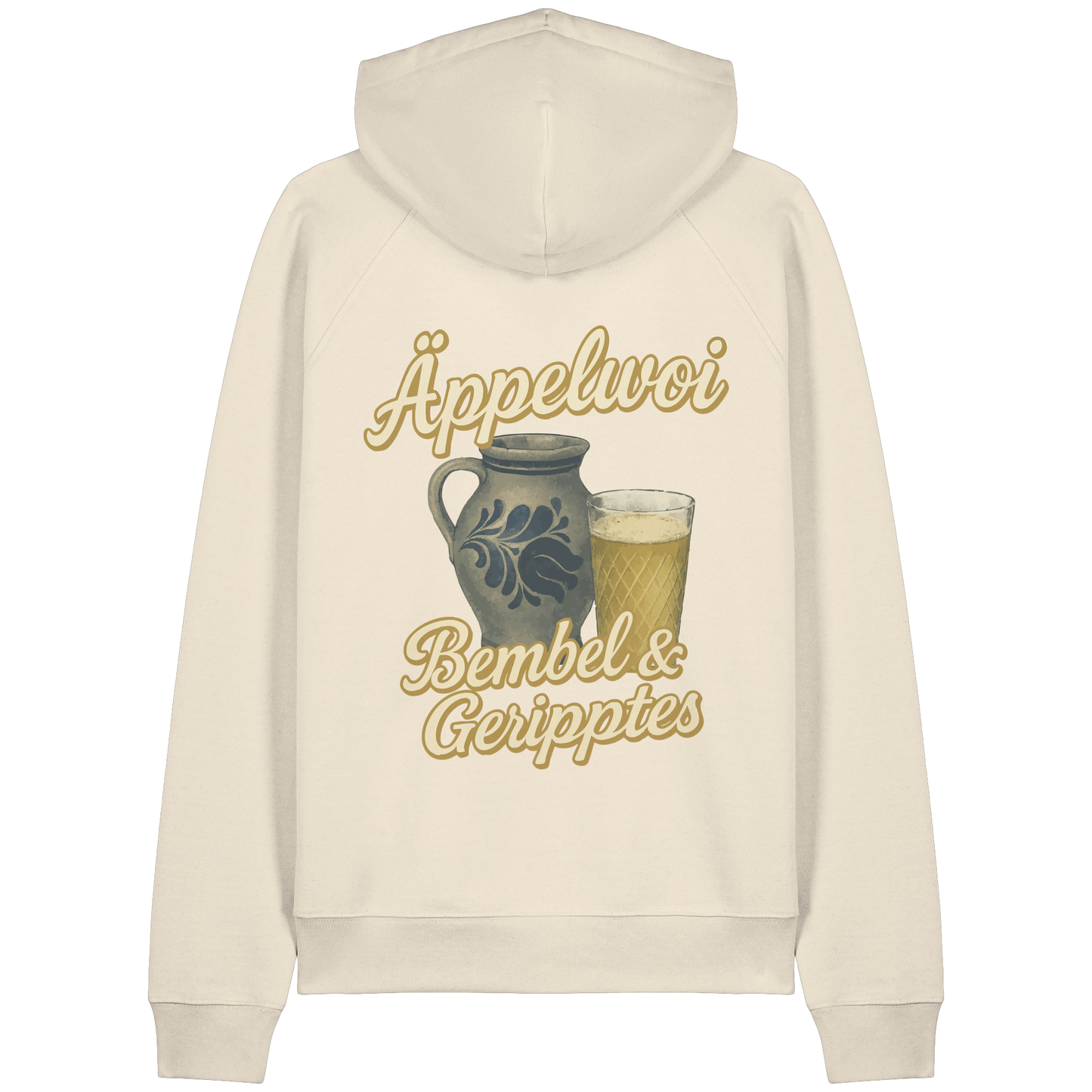 Äppelwoi - Bembel & Geripptes | Typisch Frankfurt - Organic Raglan Hoodie