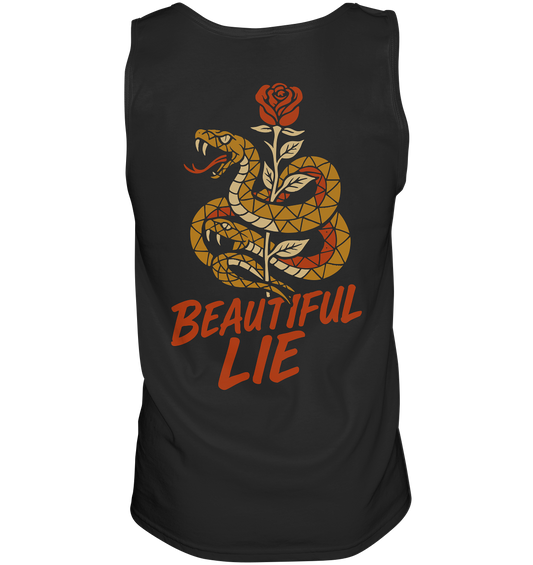 Beautiful Lie – Schlange & Rose | Tattoo-Style Design - Tank-Top