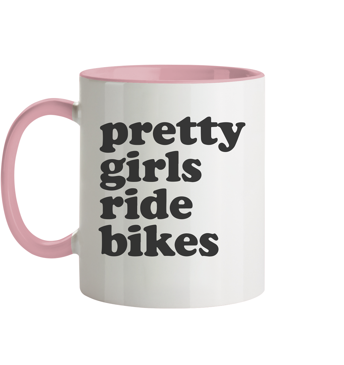 Pretty Girls Ride Bikes – Bikerinnen Motiv für starke Frauen auf zwei Rädern - Tasse zweifarbig