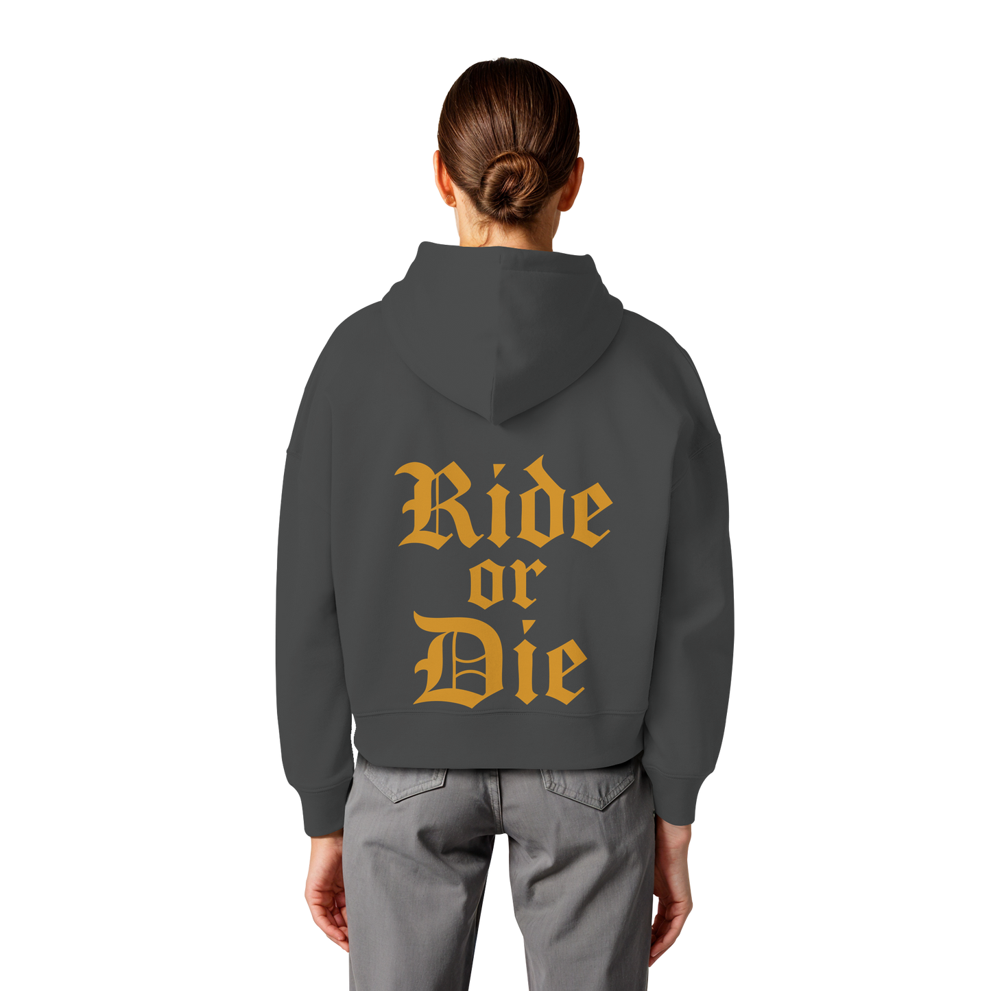 Ride or Die - Biker Statement - Womens Organic Boxcut Hoodie