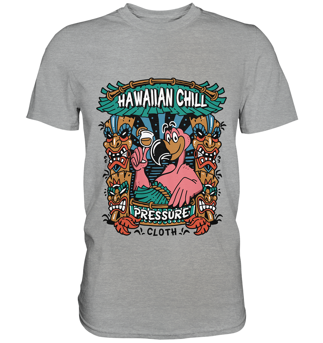 Witziges Tiki Design – Hawaiian Chill Flamingo - Pressure Clothing - Classic Shirt
