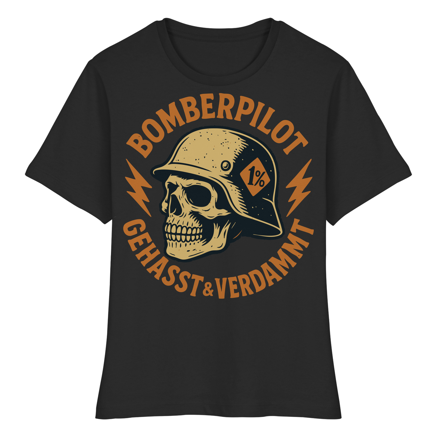 Bomberpilot - Gehasst Verdammt - Biker Mode - Fitted Ladies Organic Shirt