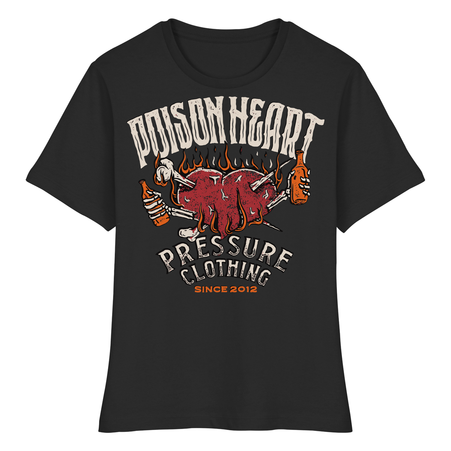 Poison Heart – Punk Rock - Fitted Ladies Organic Shirt